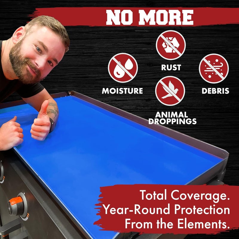 Kitchen perfection 17" Premium Silicone Griddle Cover Mat For Blackstone Griddle 17 Inch - Hermetic Protection From Rust & Debris All Year, Fits All Blackstone 17 Inch Models - Food Grade Silicone - Image 2